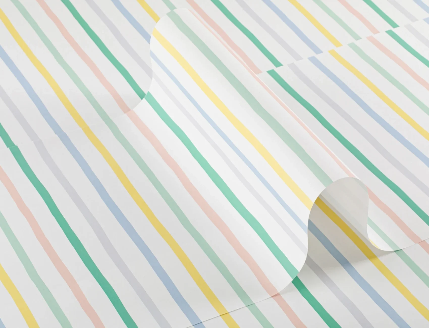 Colorful Striped Repeat Pattern Wallpaper