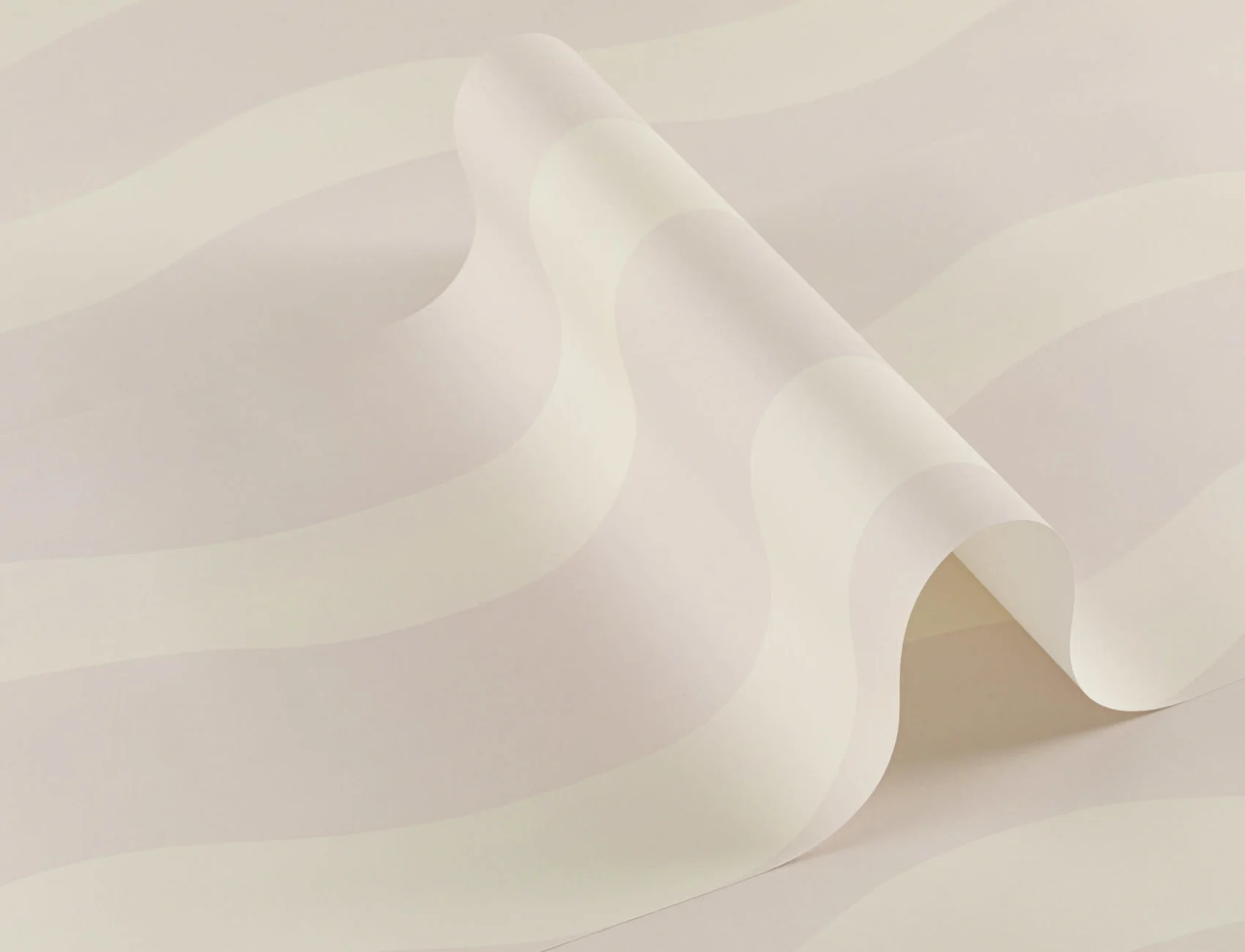 Wavy Neutral Stripes Repeat Pattern Wallpaper