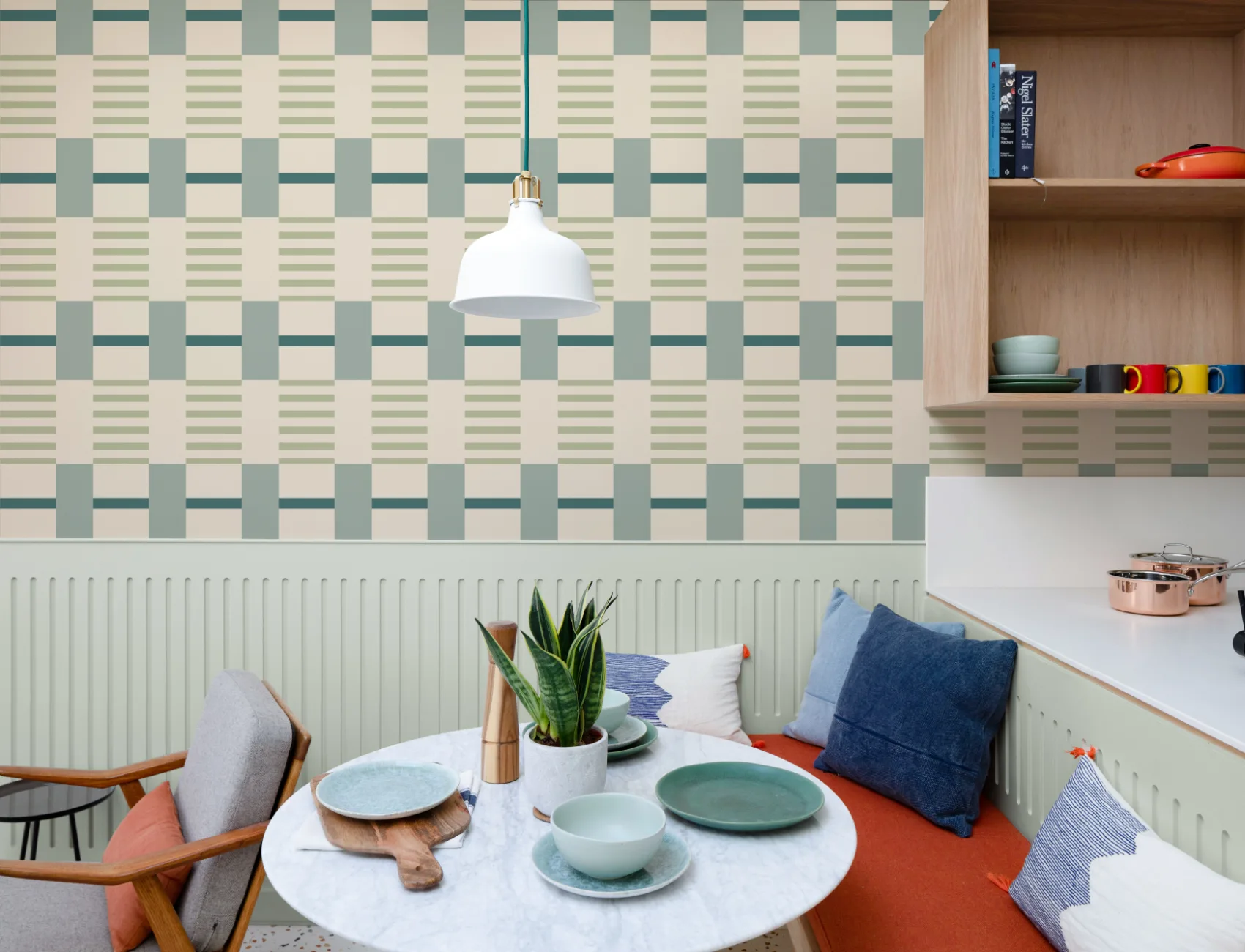 Multicolor Classic Checkered Pattern Mural
