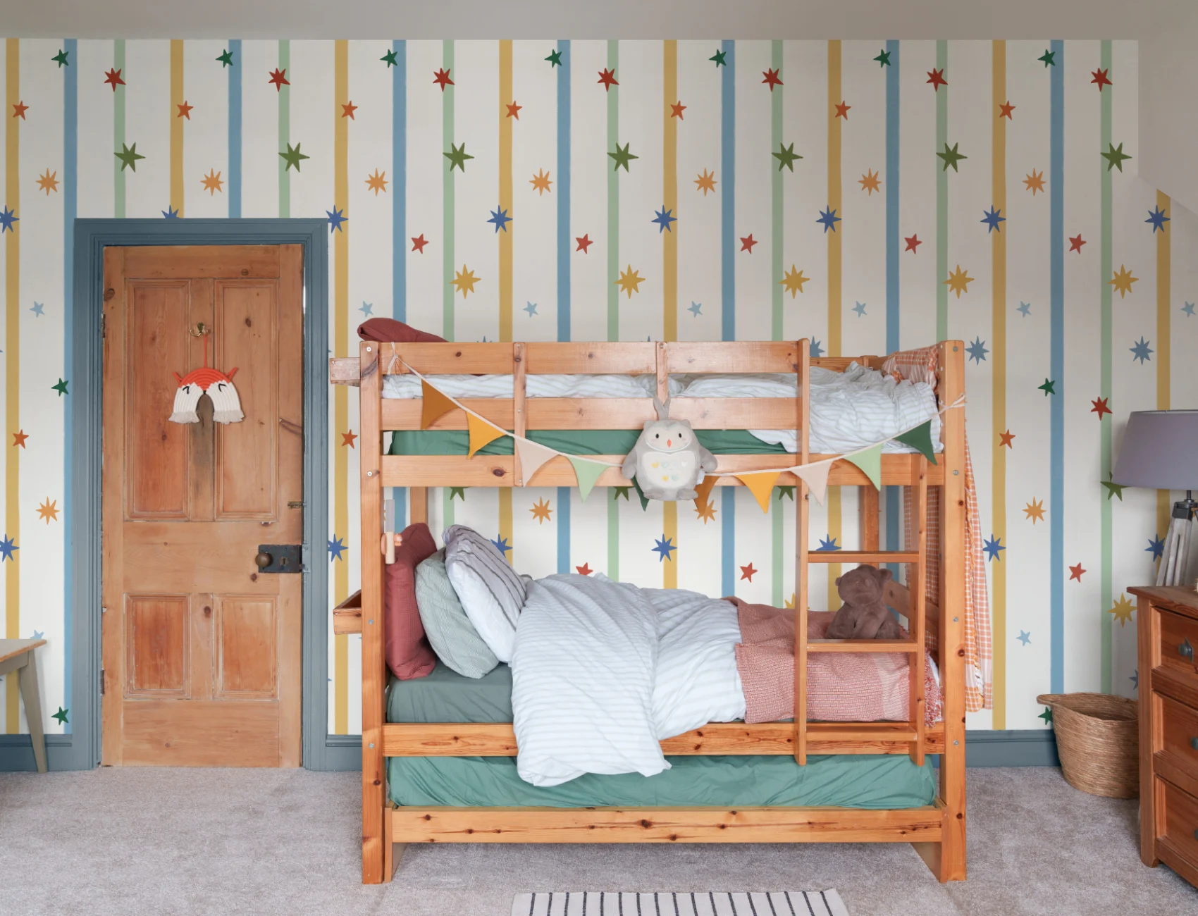 Multicolor Striped Classic Pattern Kids' Mural