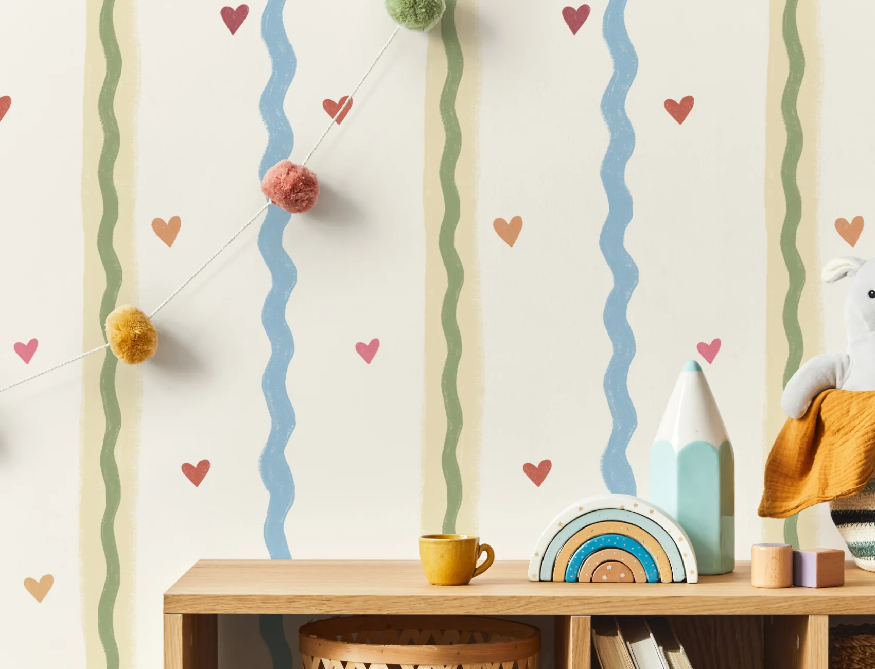 Charming Stripes Classic Cheerful Wall Mural