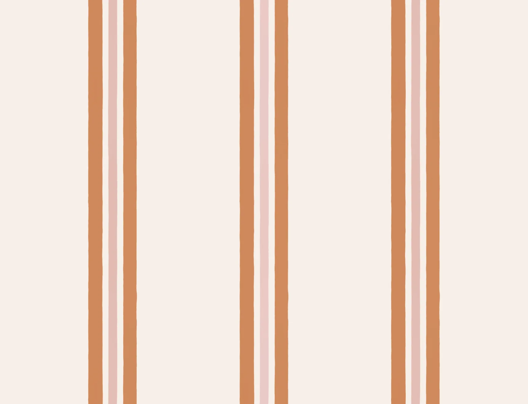 Orange Contrast Pencil Stripes Wallpaper