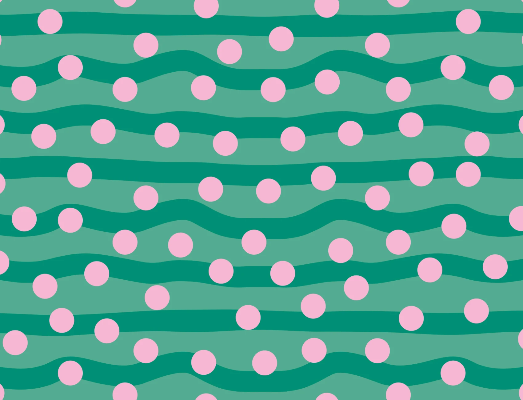 Elizabeth Olwen Polka Pop tummanvihreä seinämaalaus