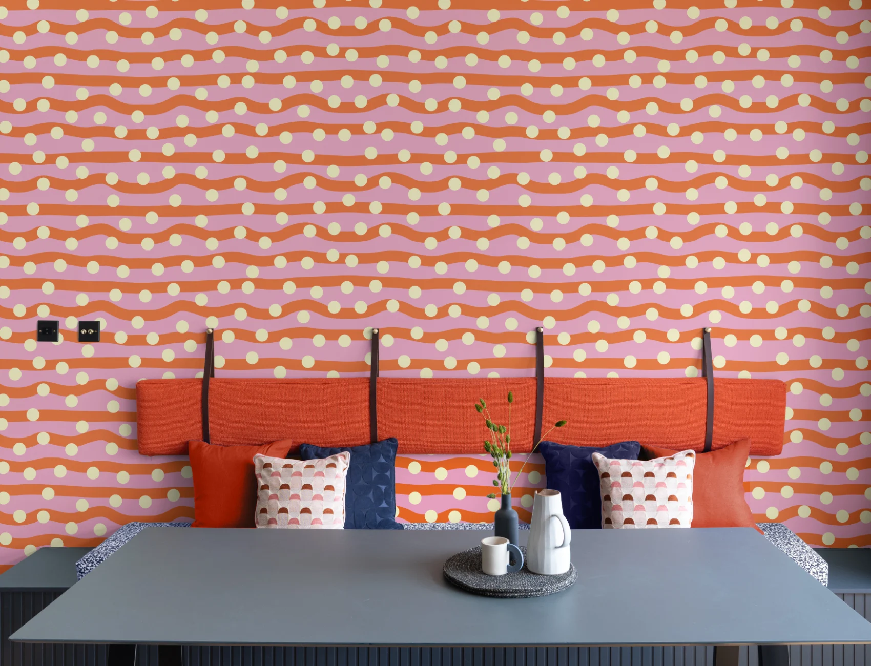Elizabeth Olwen Polka Pop Red Mural