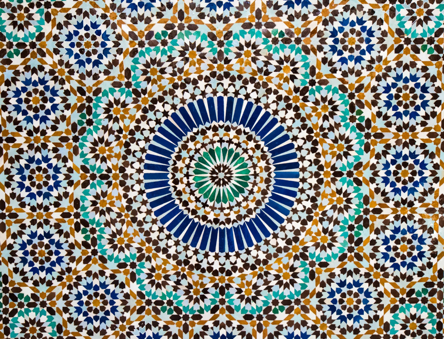 Mural de papel de parede com efeito de azulejo Zellige