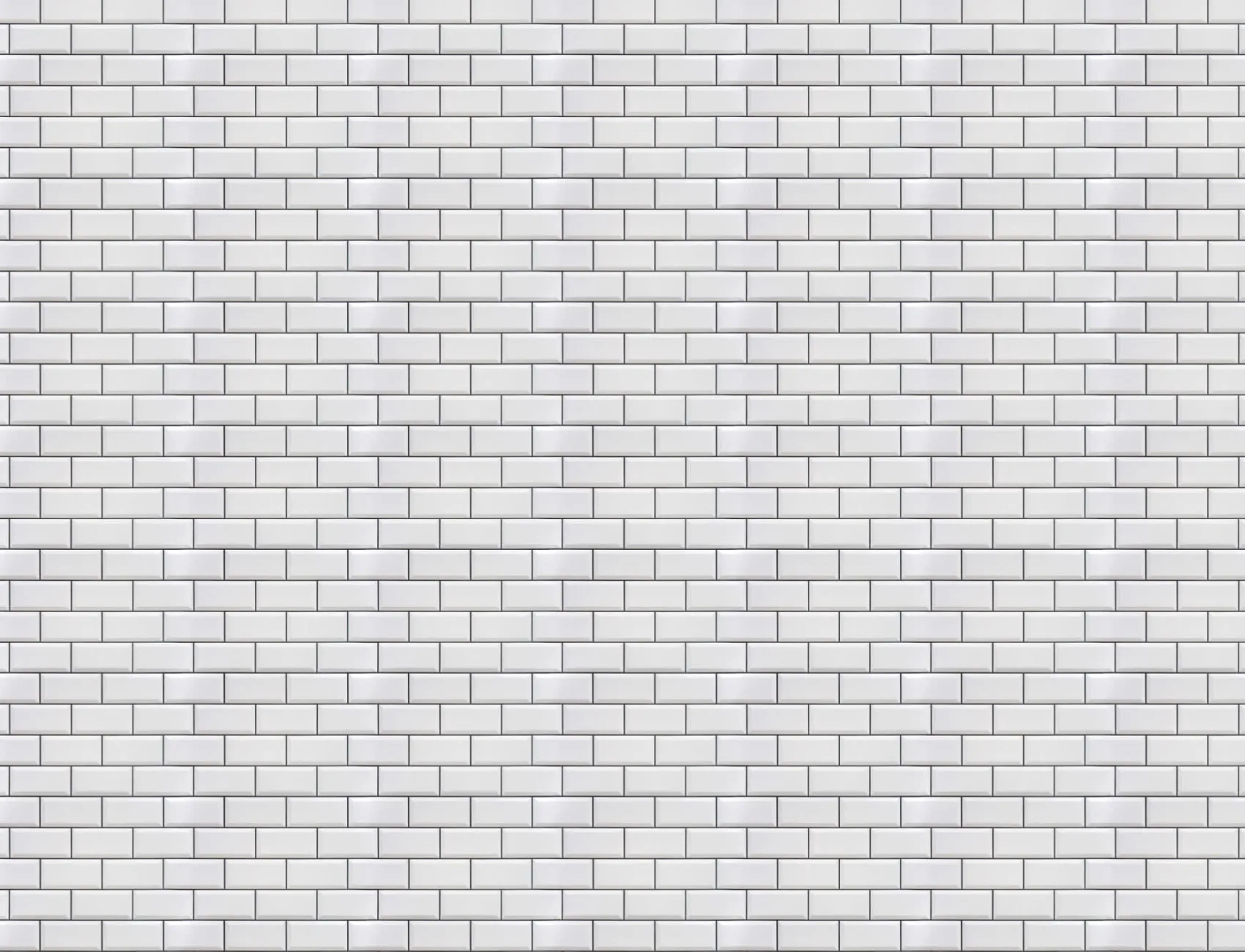 Mural Papel Pintado Efecto Azulejo Metro Blanco