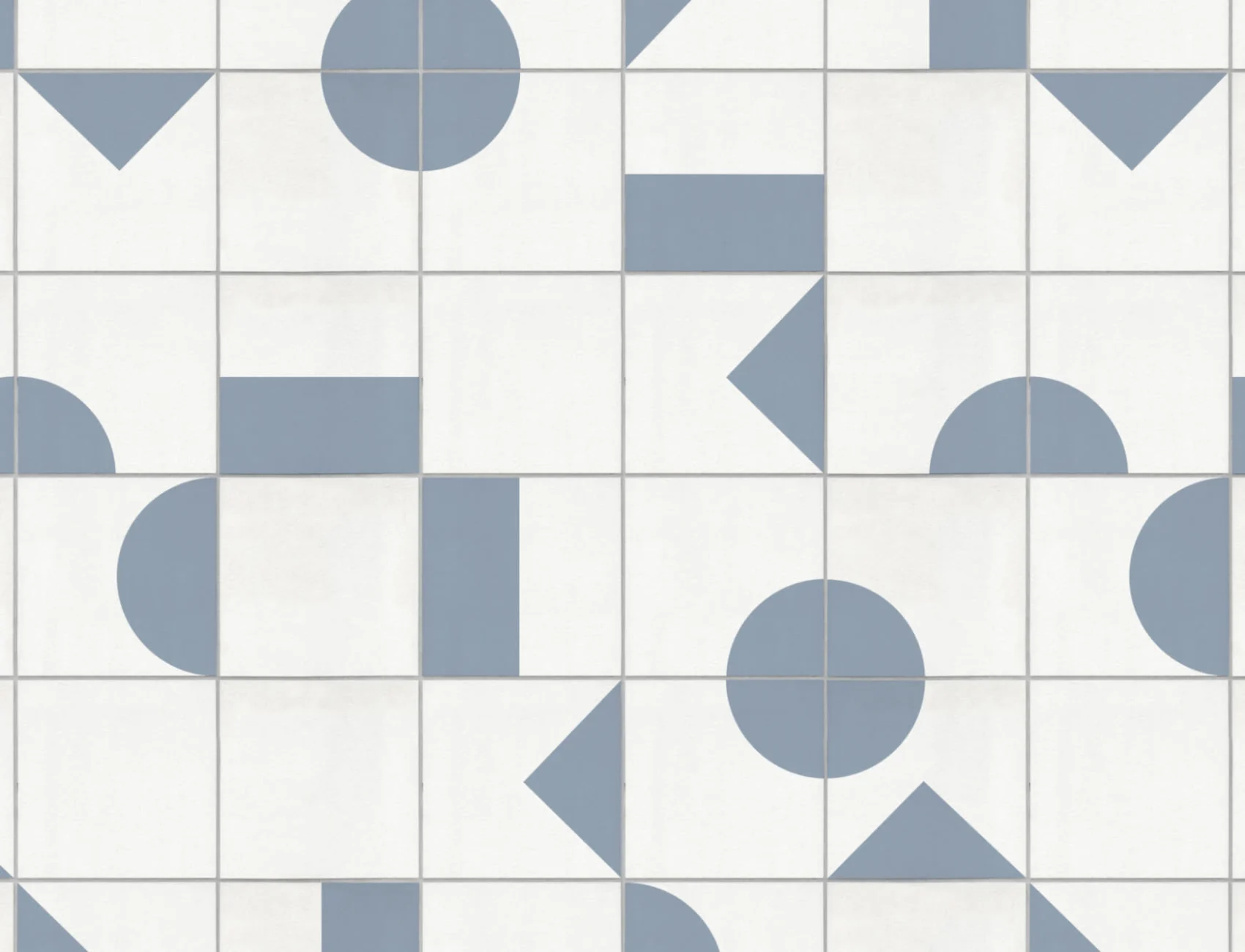 Blue Geometric Tile Wallpaper