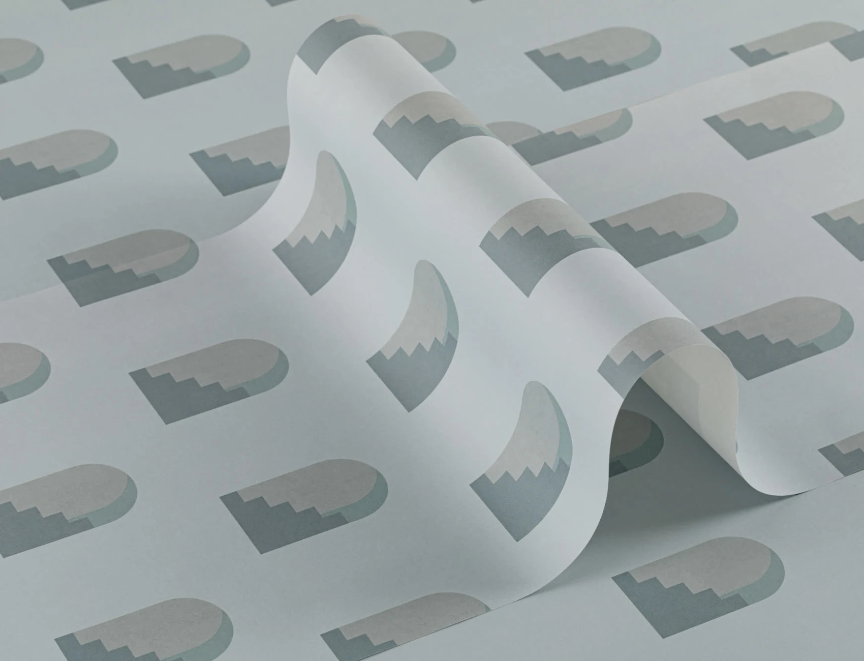 Papel Pintado de Diseño Arquitectónico con Arcada Azul
