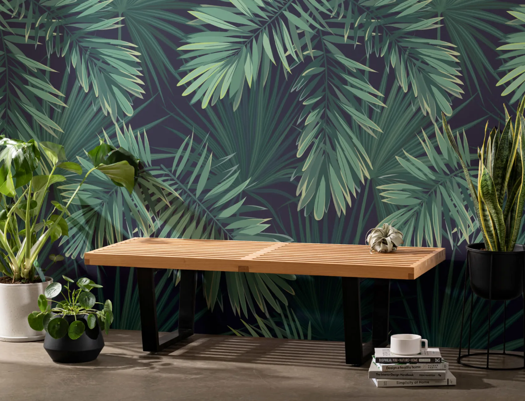 Tropical Green Plant Wallpaper Mural