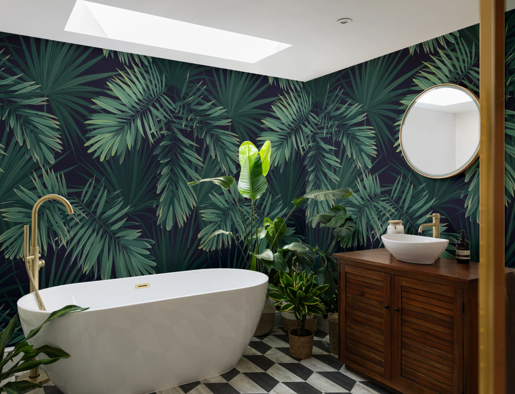 Tropical Green Plant Wallpaper Mural