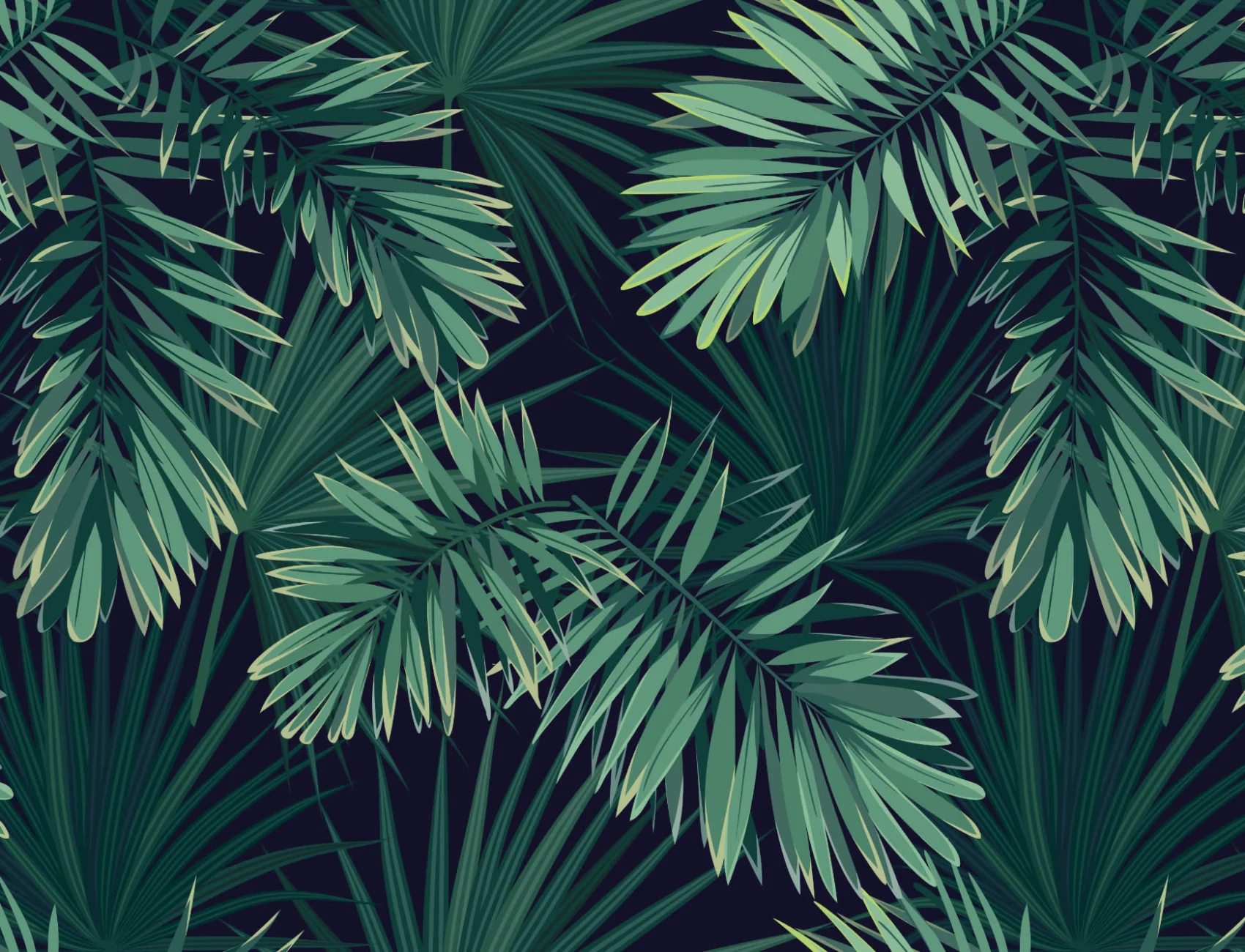 Tropical Green Plant Wallpaper Mural