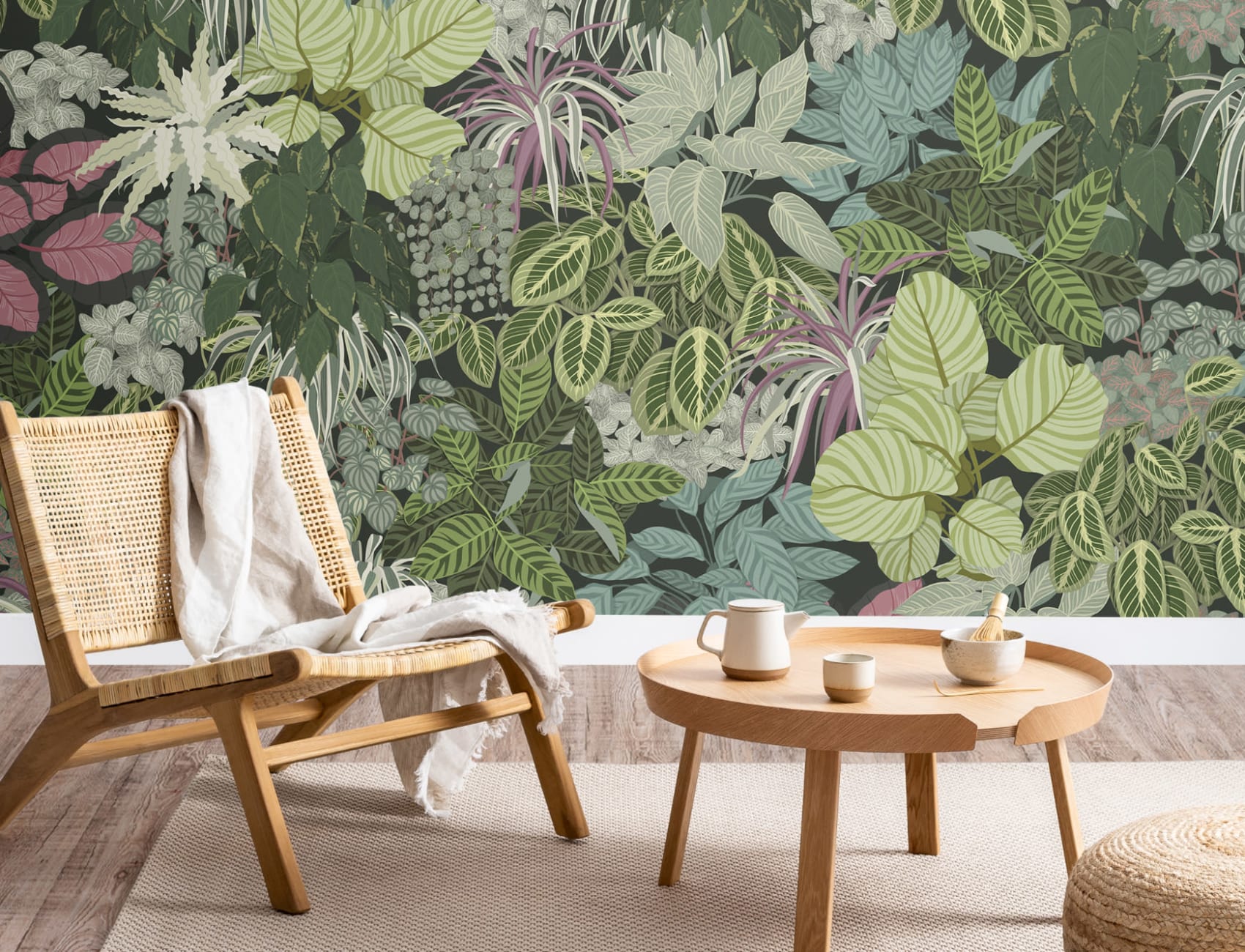Parede viva Plantas da casa verde Papel de parede mural