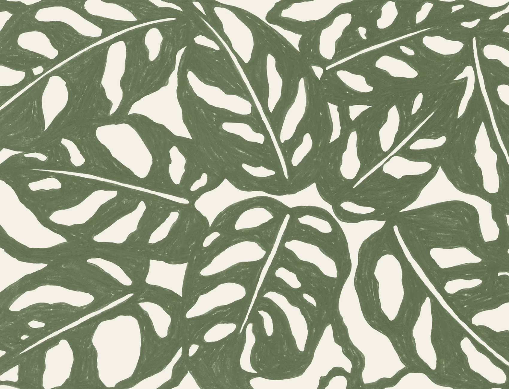 Green Repeat Pattern Monstera Leaf Wallpaper Mural