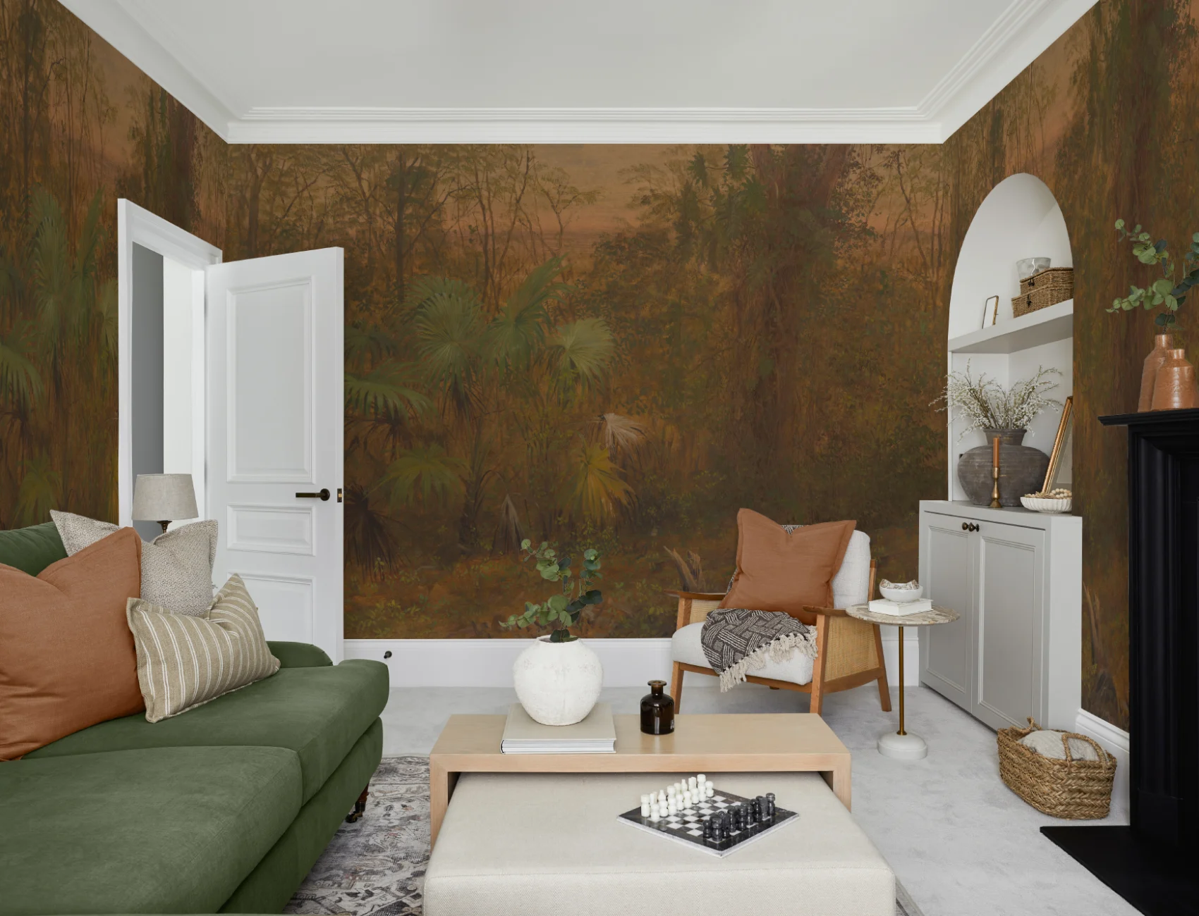 Tropical Jungle Oil Painting Mural