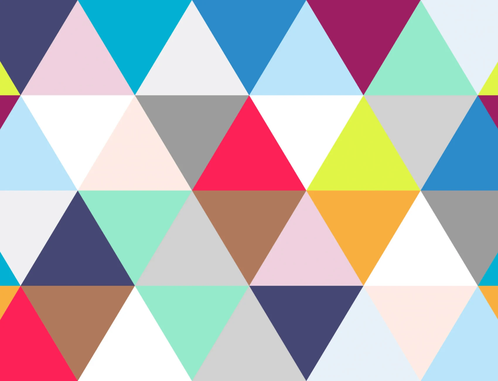 Multi-Colored Triangles Geometric Wallpaper Mural