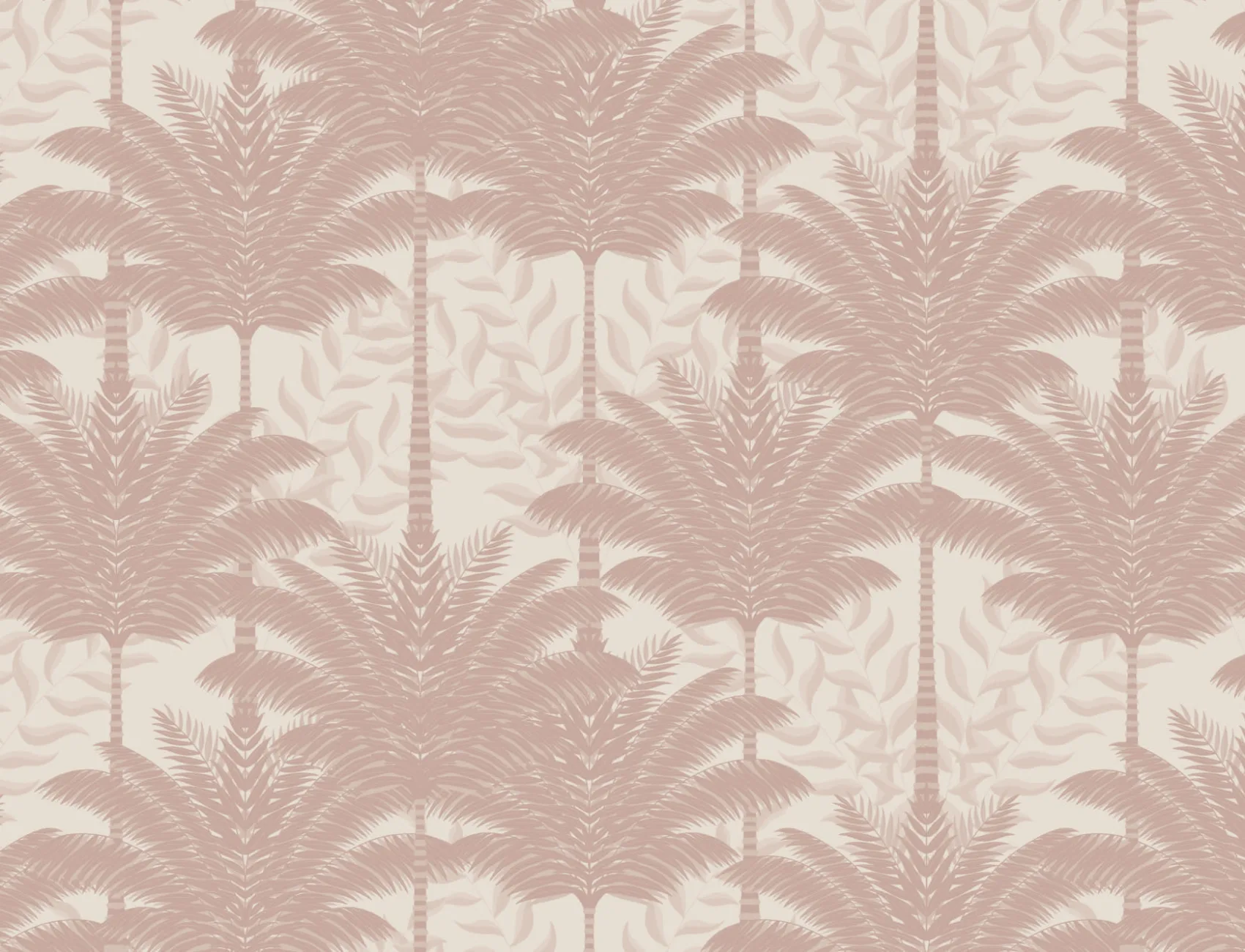 Panoramique palmiers art déco en rose