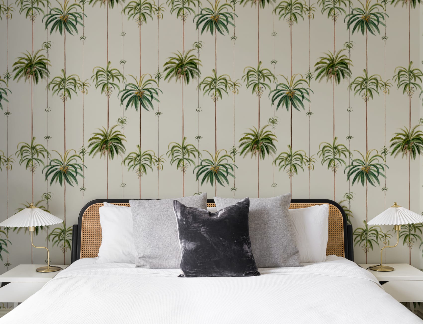 Tapet clasic cu dungi tropicale Palms