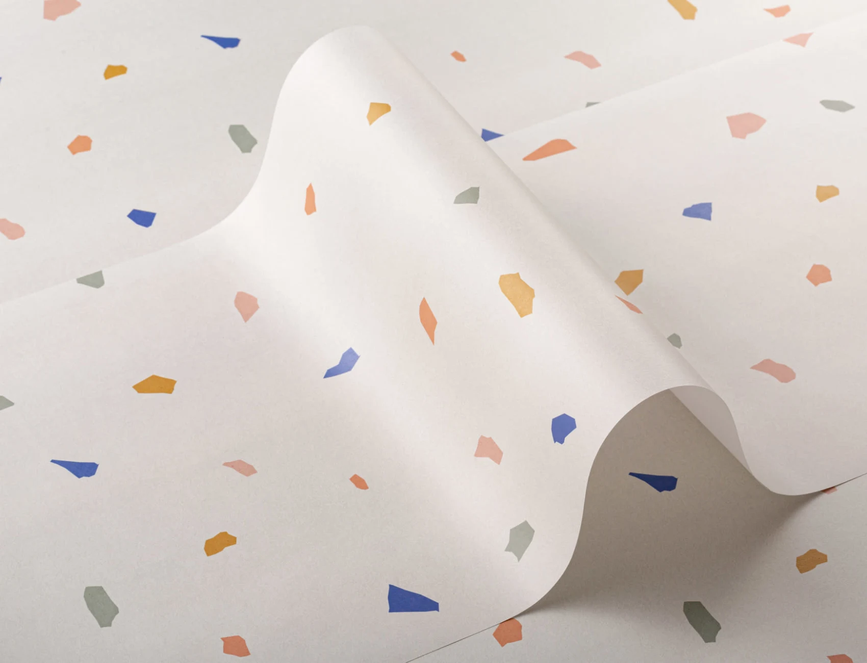 Colorful Minimal Terrazzo Repeat Pattern Wallpaper