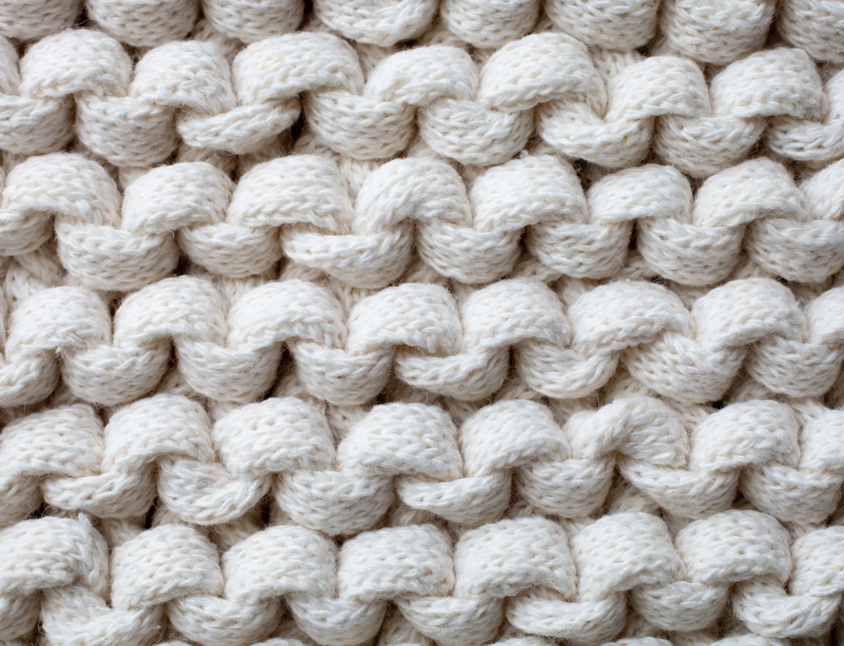 Hvid Chunky Knit tapet vægmaleri