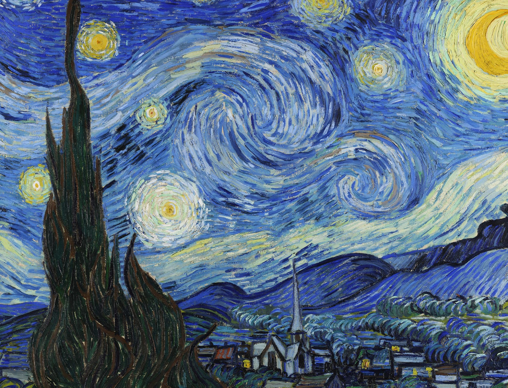 Papier Peint Panoramique Nuit Étoilée de Van Gogh