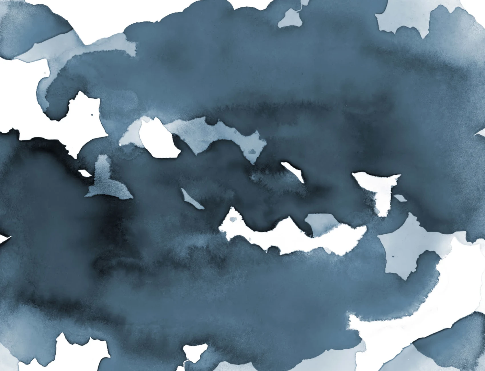 Mirage Deep Blue acuarelă Wallpaper Mural