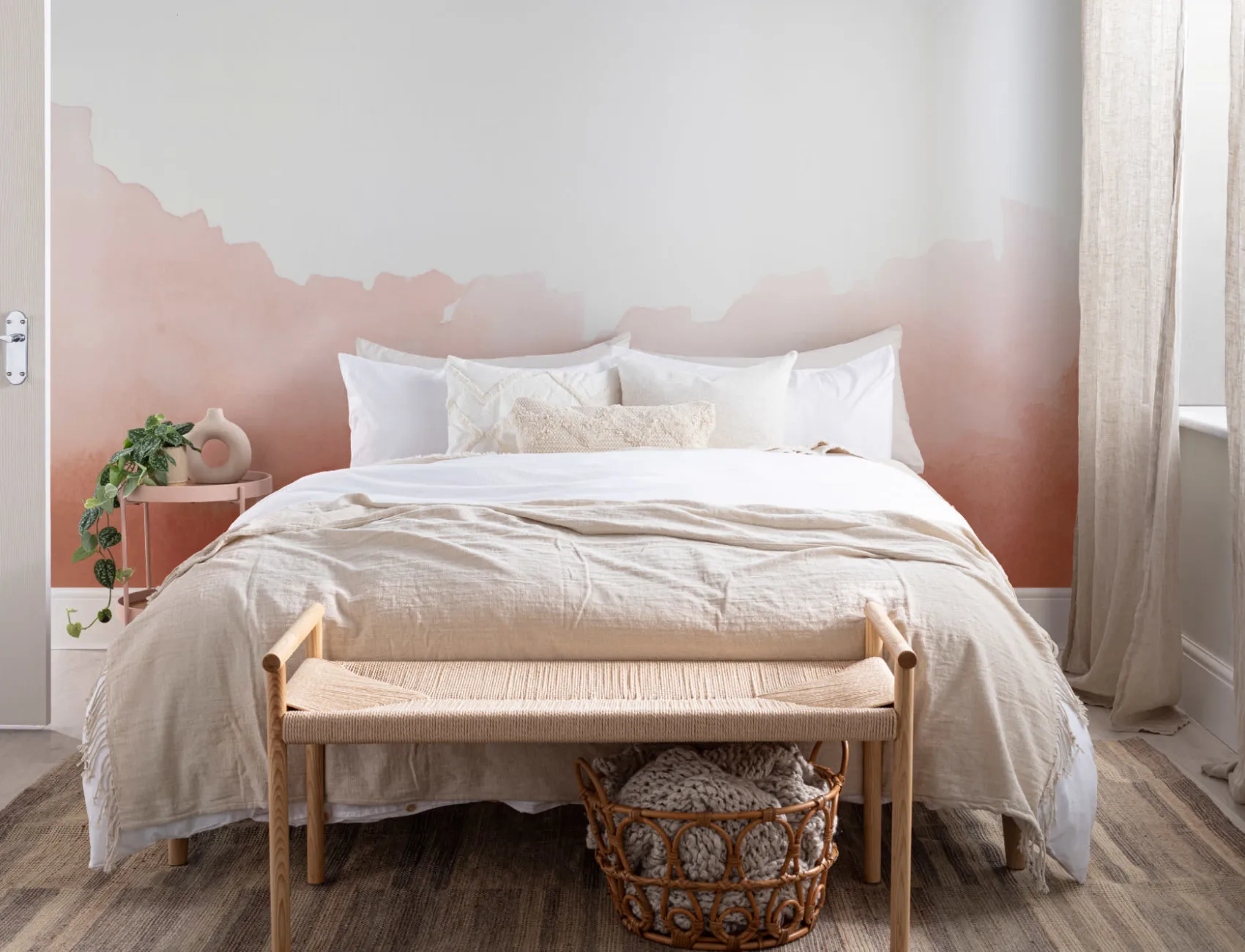Orange Blend Watercolor Wallpaper Mural