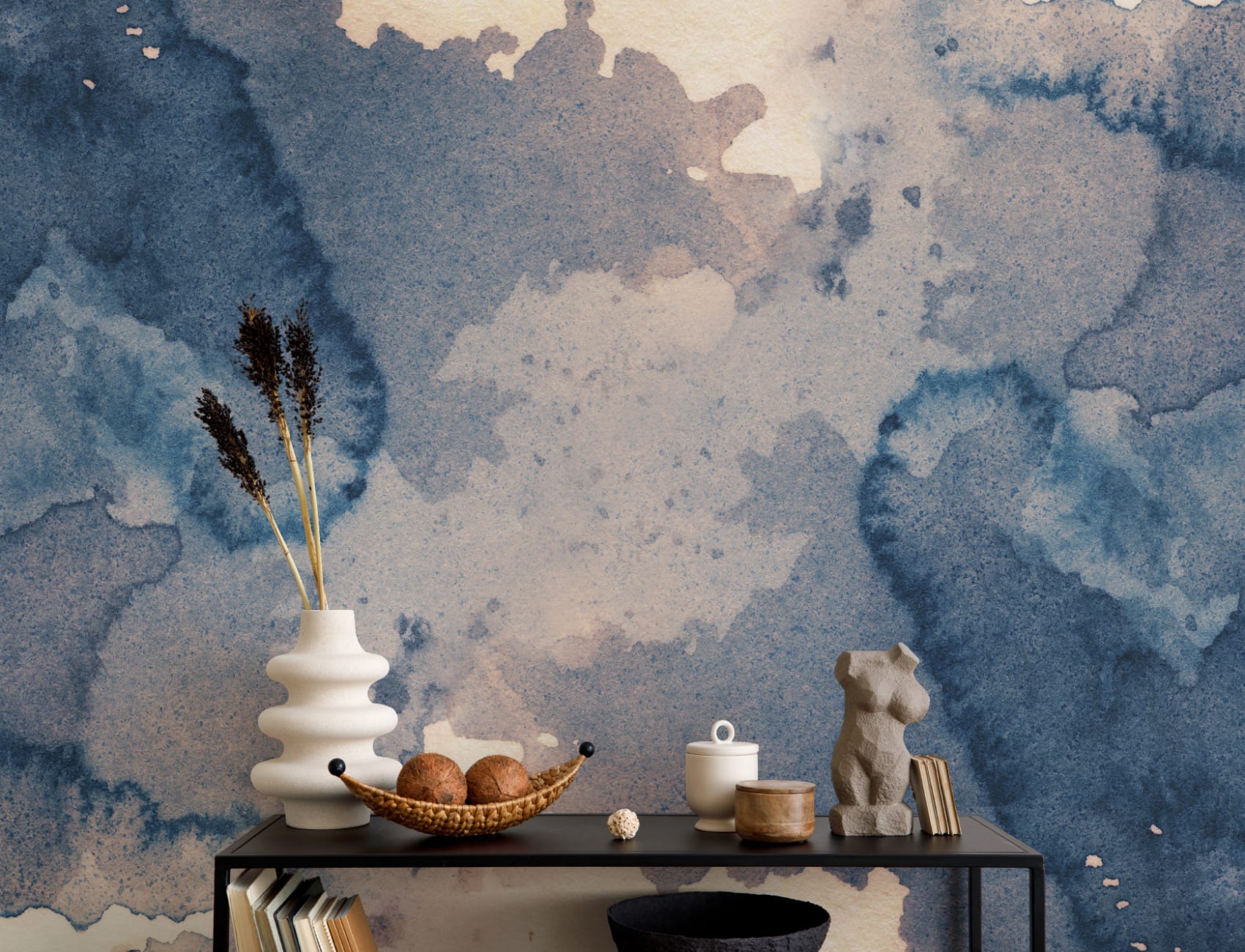 Ink Blot Watercolor Paint Wallpaper Mural