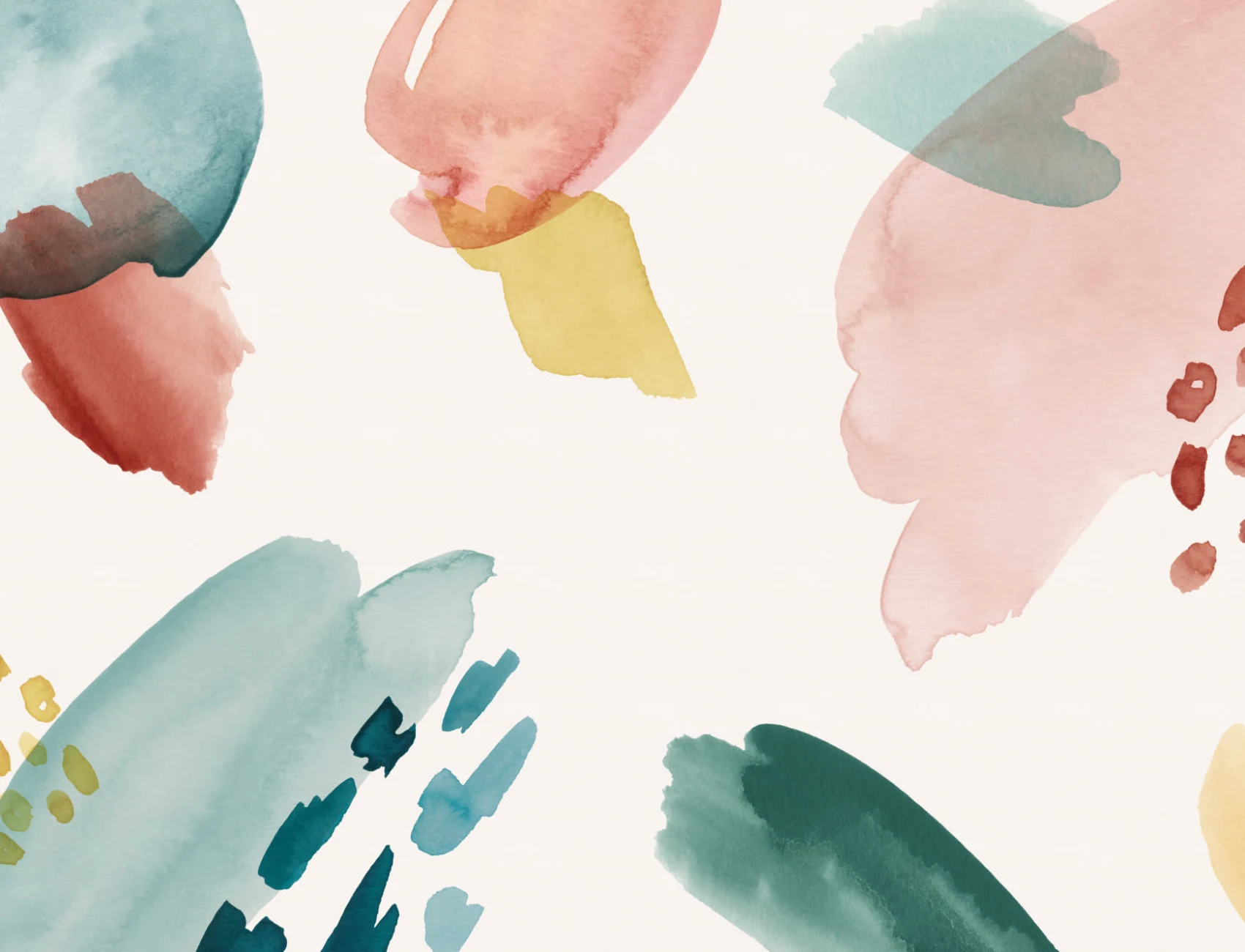 Multi-colorat Abstract acuarelă perie Strokes Wallpaper Mural