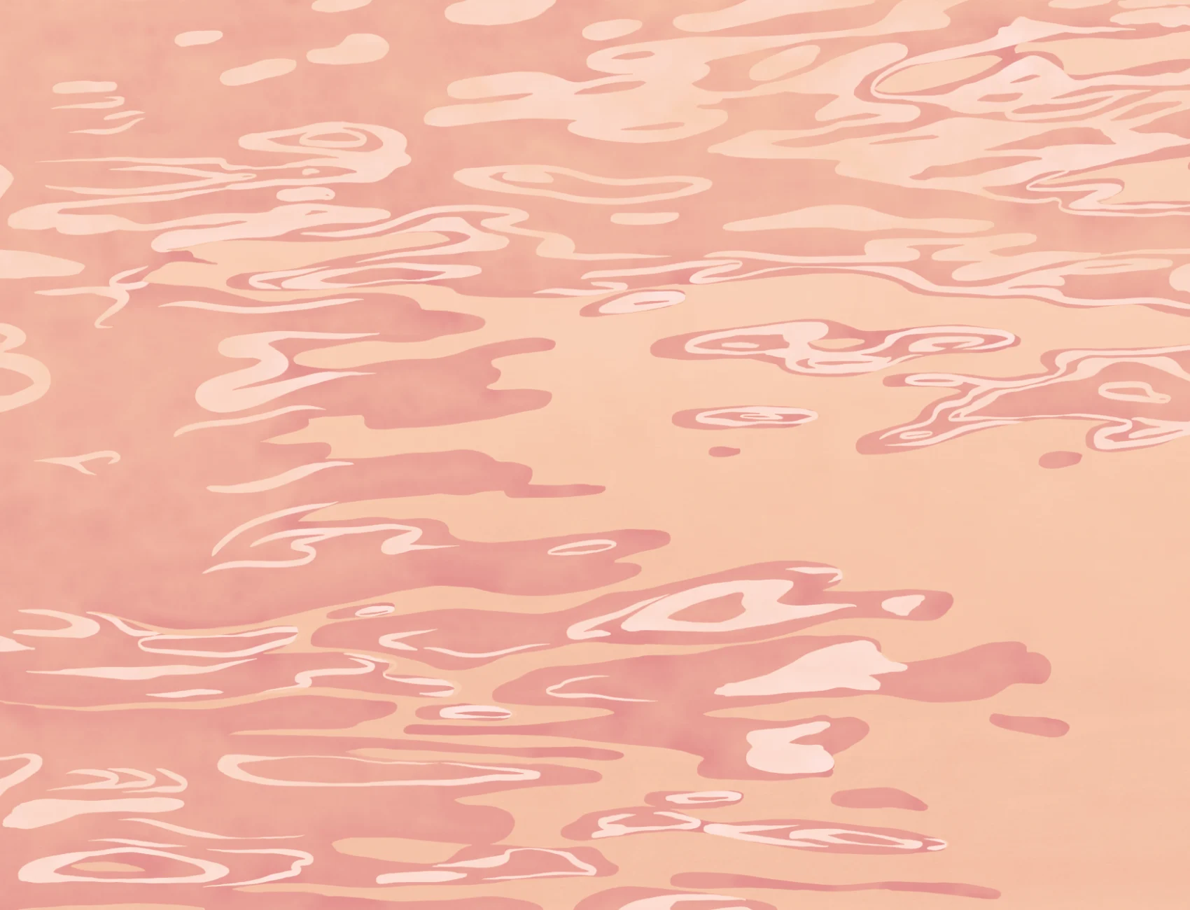 Peach Hand Painted Water Rippling Effect Mural