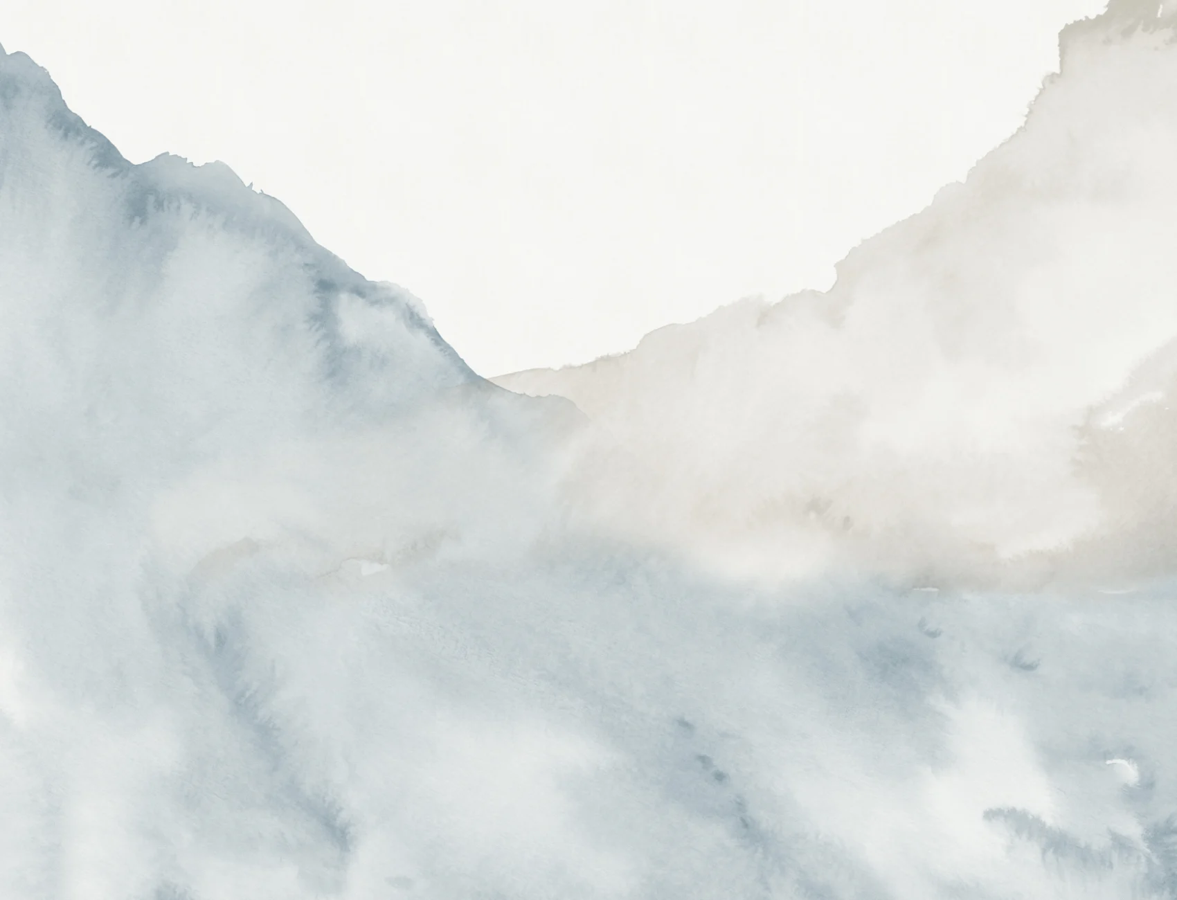 Blue Surging Abstract Watercolor Mural