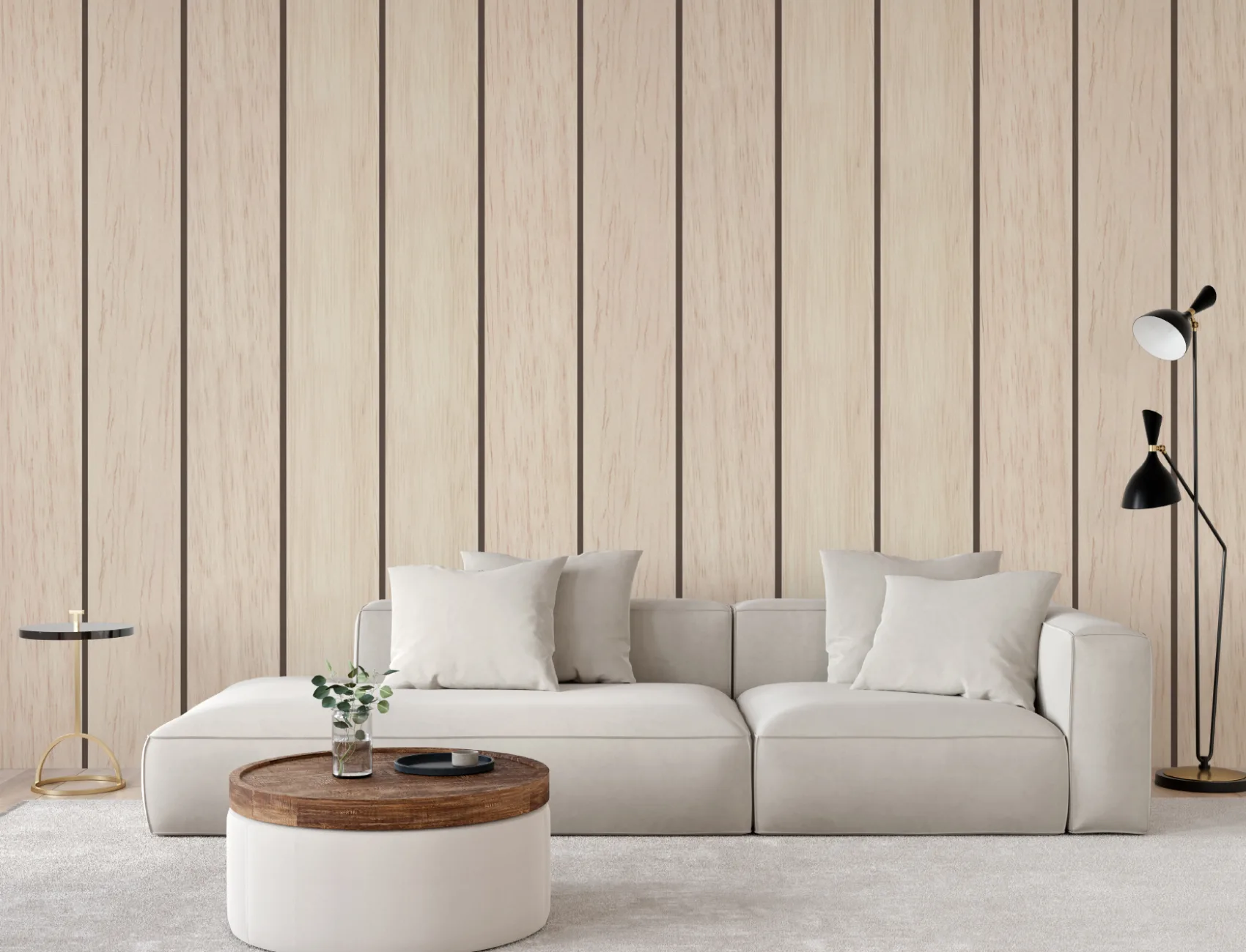 Contemporary Wooden Cladding Wallpaper Mural