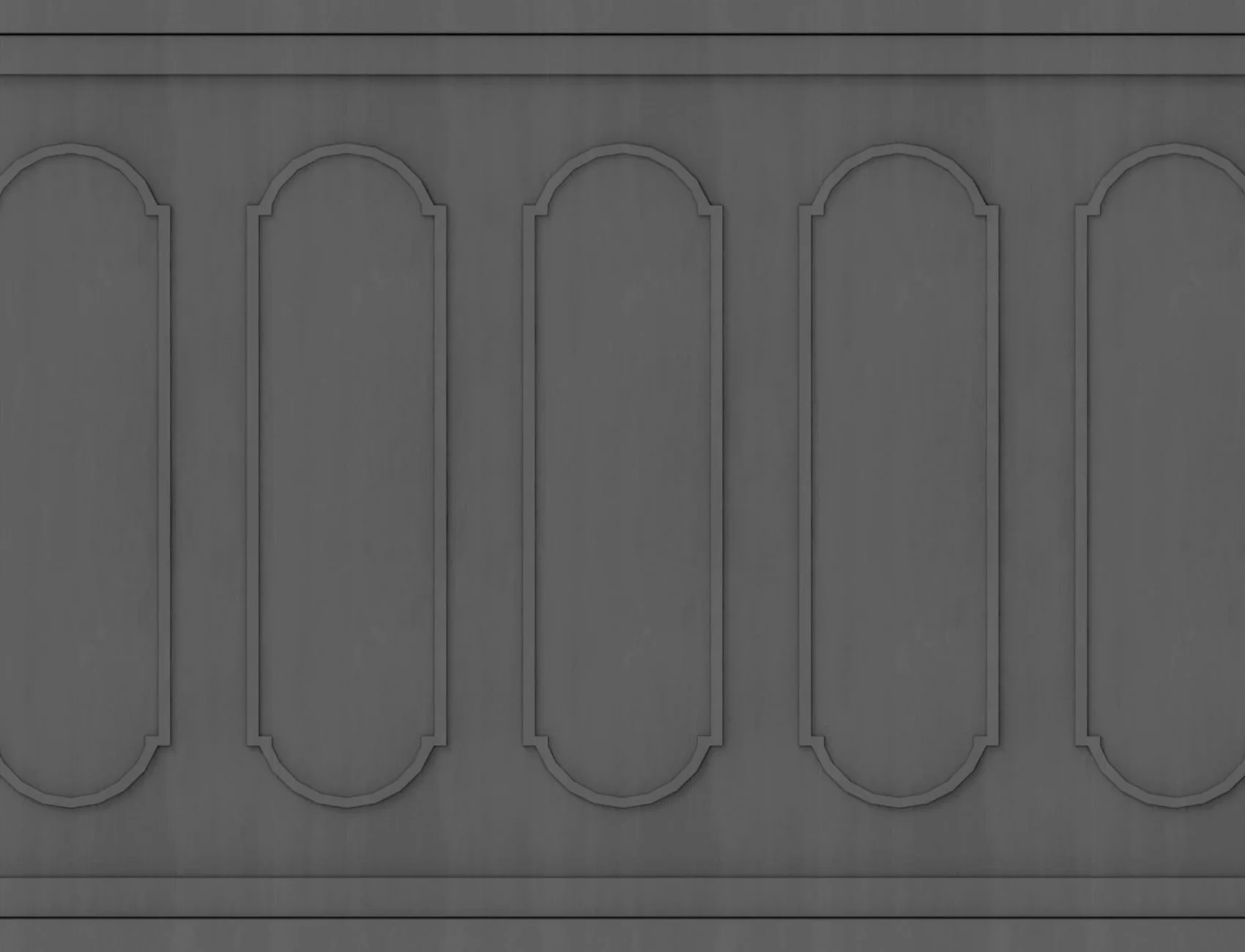 Mural de papel de parede com efeito de painel de madeira georgiano arqueado preto