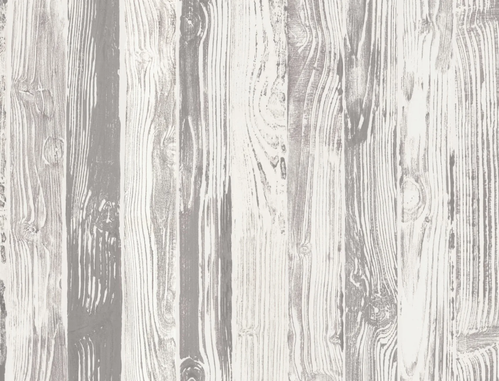 Papier Peint Panoramique Planche de Bois en Crème et Gris