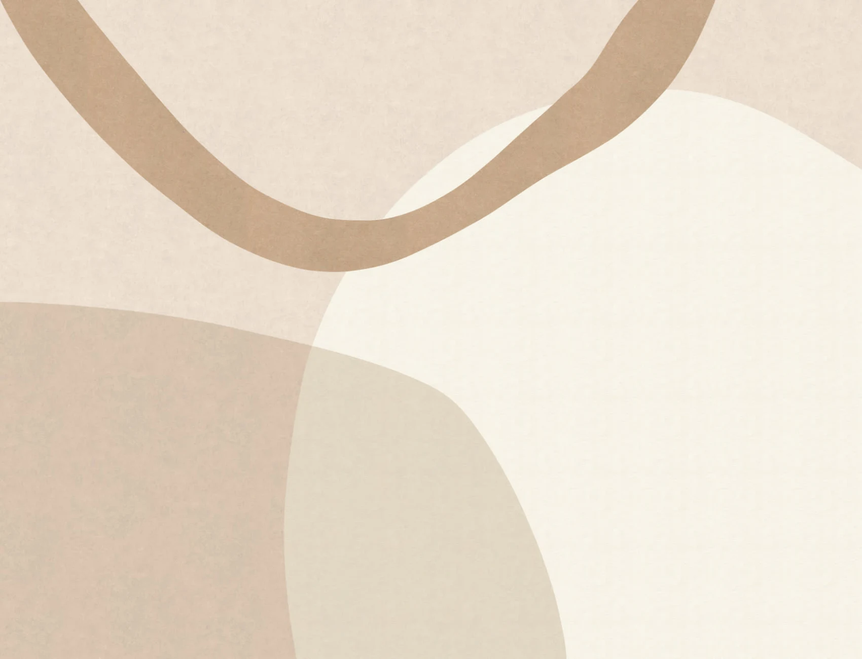 Soft Neutral Cut Out Abstract Shapes Wallpaper Mural
