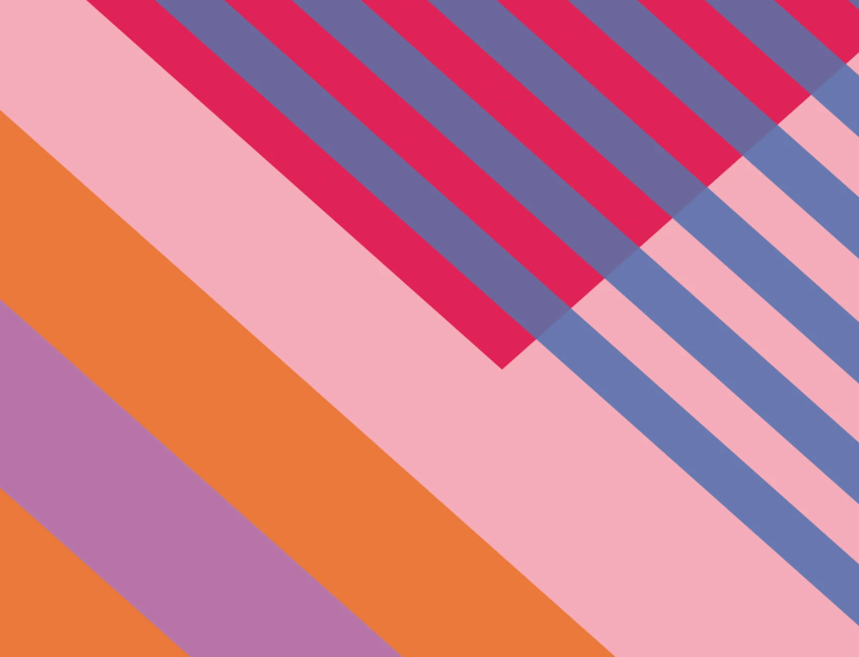 Roze & Oranje Stoer Geometrisch Strepen Behang Muurschildering