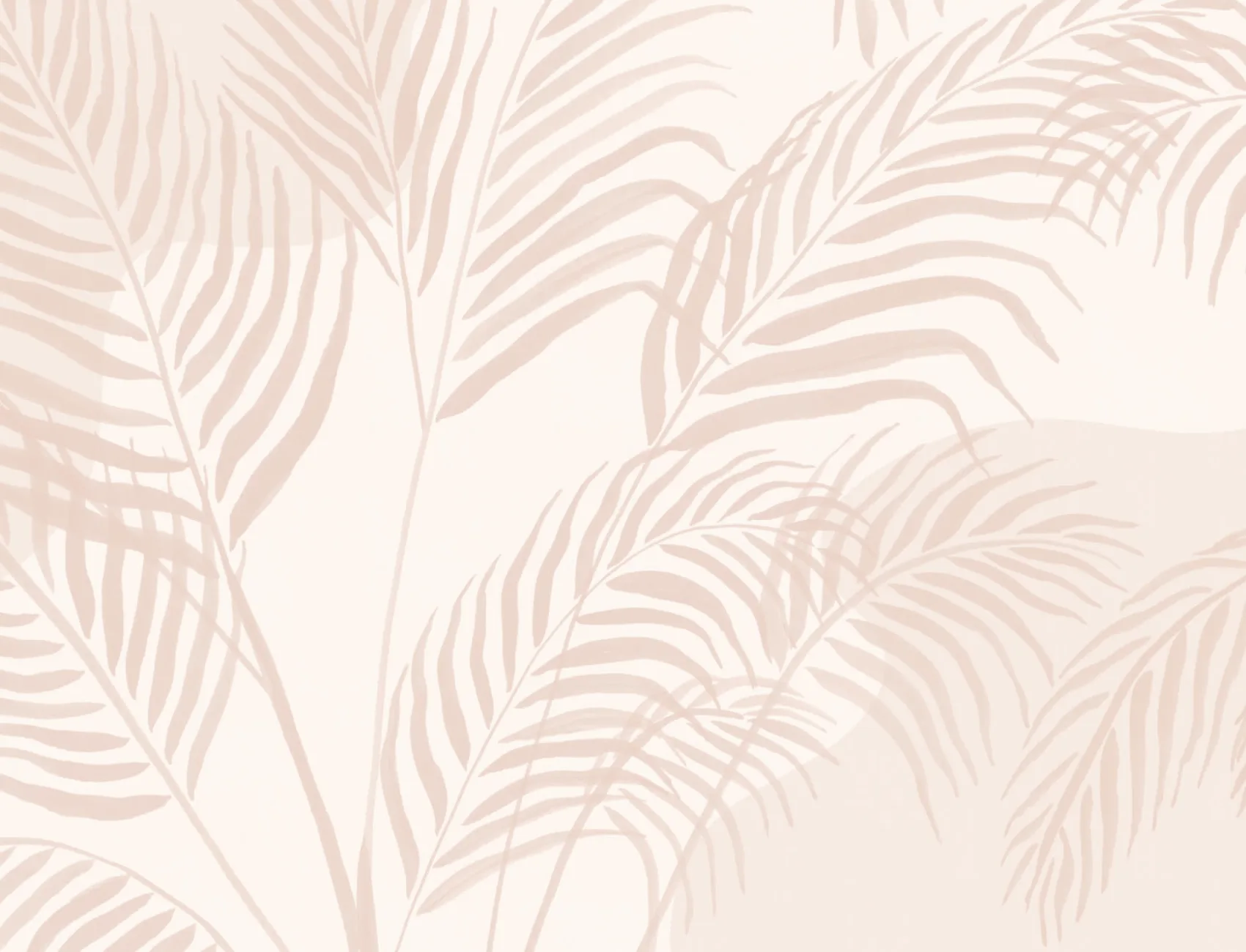Pink Palm Leaf Inky Tropical Wallpaper Mural