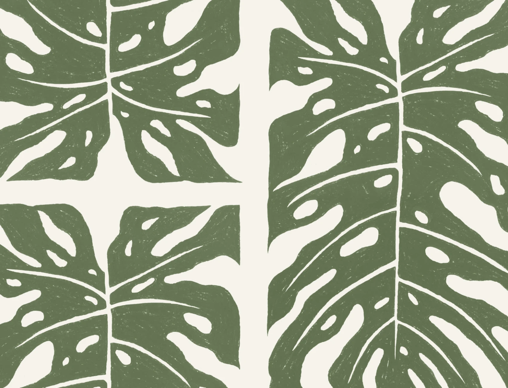Green Repeat Tiled Monstera Leaf Wallpaper Mural