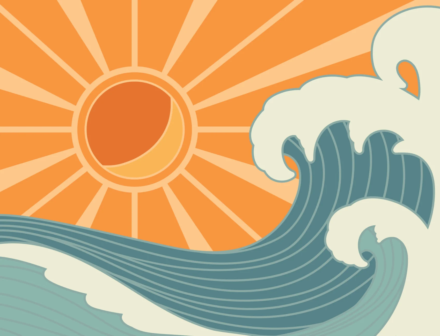 Retro Surf Wallpaper Mural