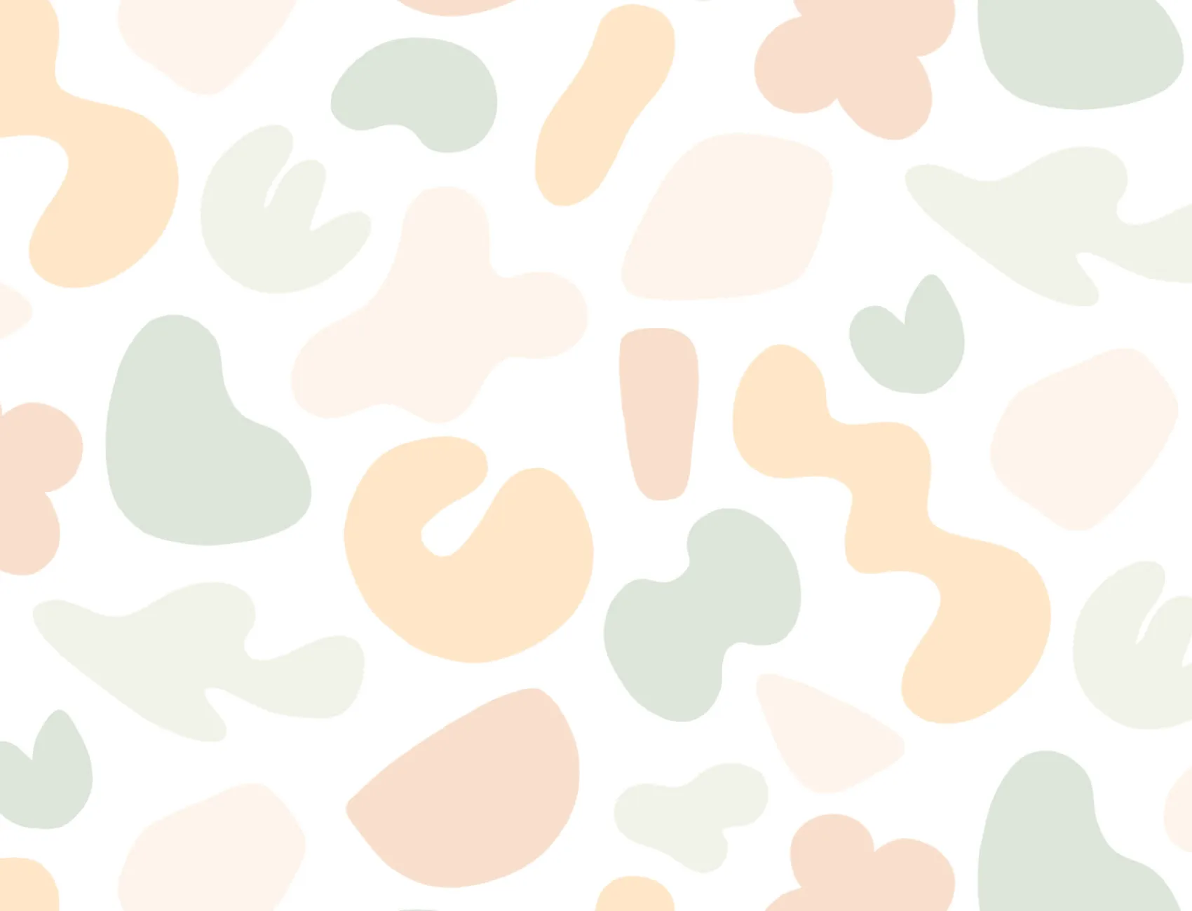 Green and Orange Abstract Shapes Wallpaper