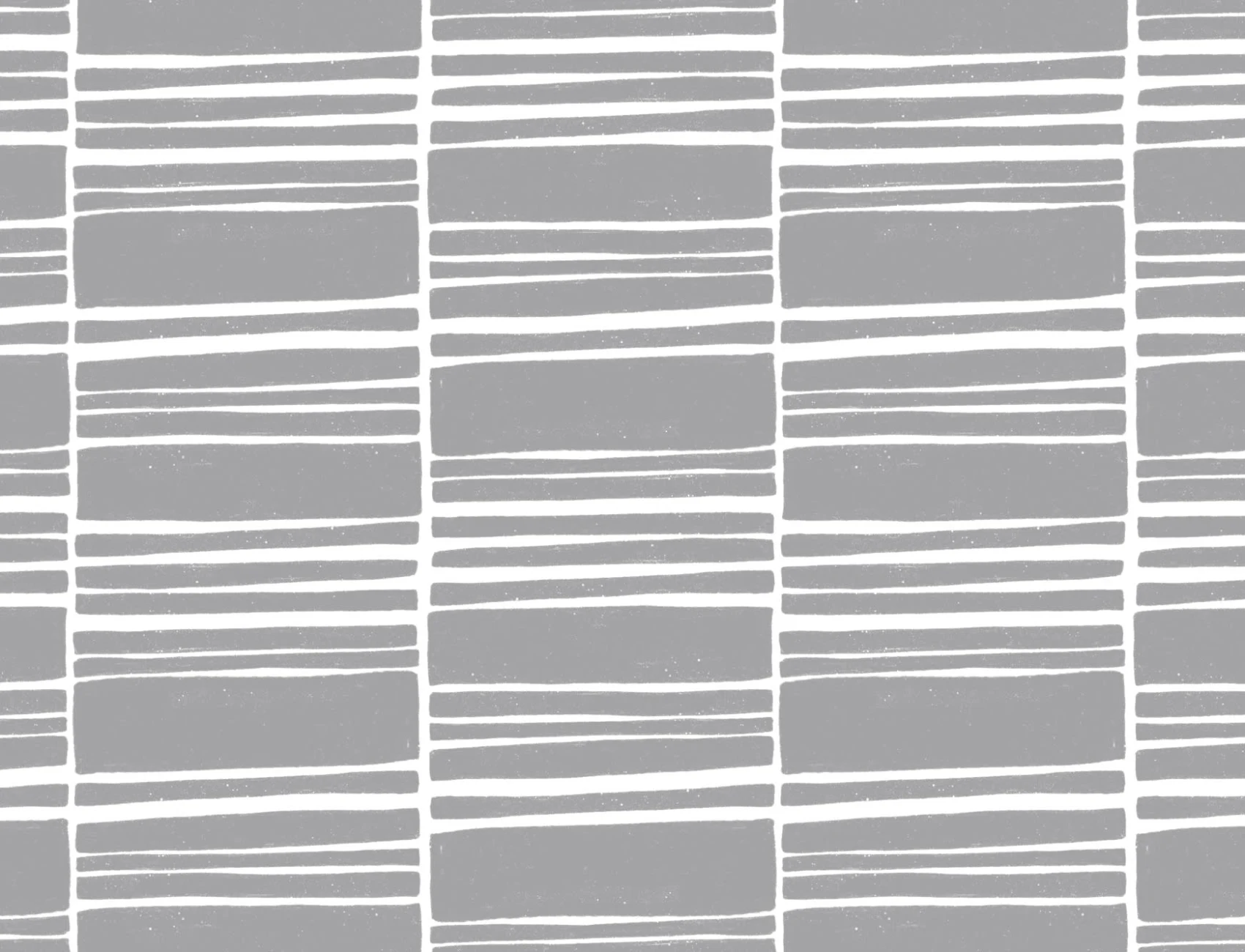 Papier Peint Panoramique Texturé à Rayures Horizontales en Gris et Blanc