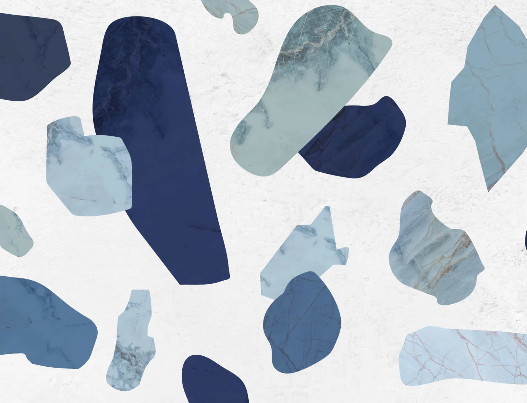Fototapete Blauer Marmor Terrazzo