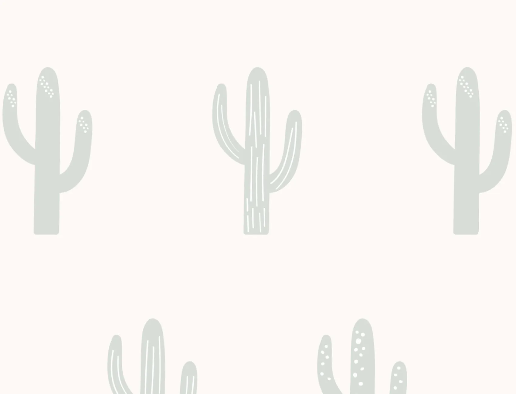 Tapeta Saguaro Cactus zielono-kremowy powtarzalny wzór