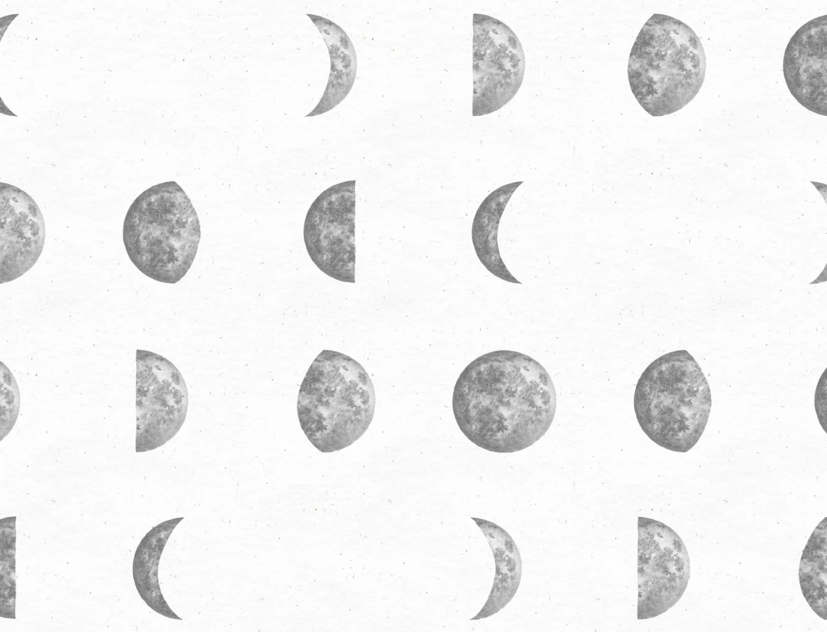 Illustrated Moon Phases Repeat Pattern Wallpaper
