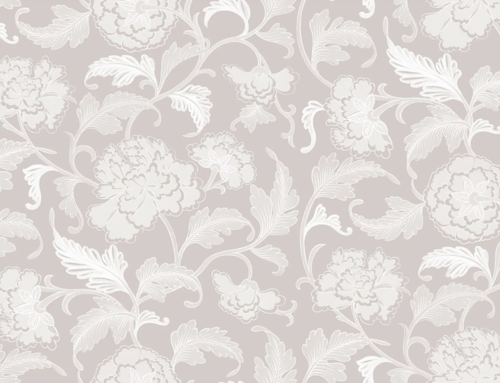 Peony Chinese Ornaments Illustrations Grey Fototapet