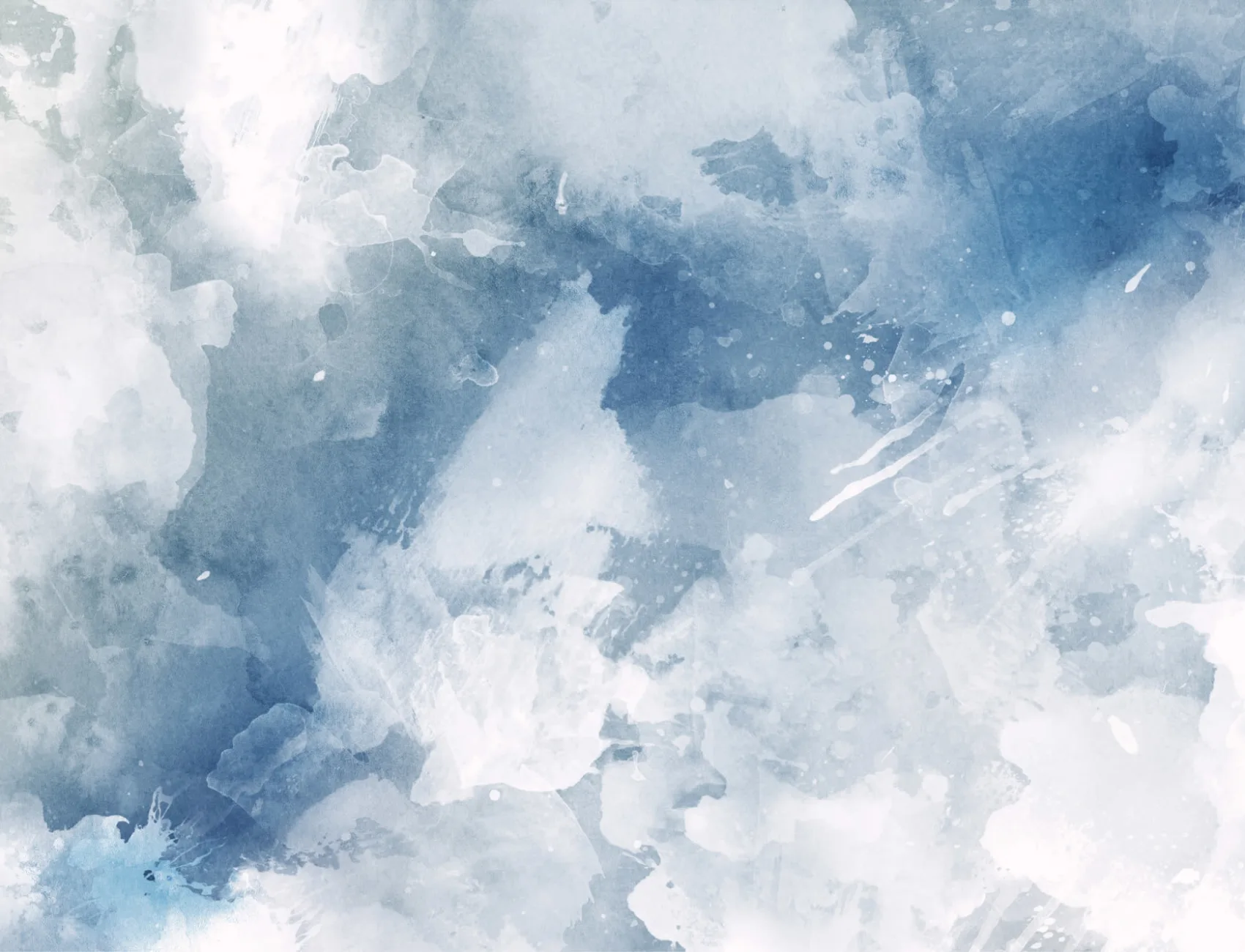 White & Blue Watercolor Wallpaper Mural