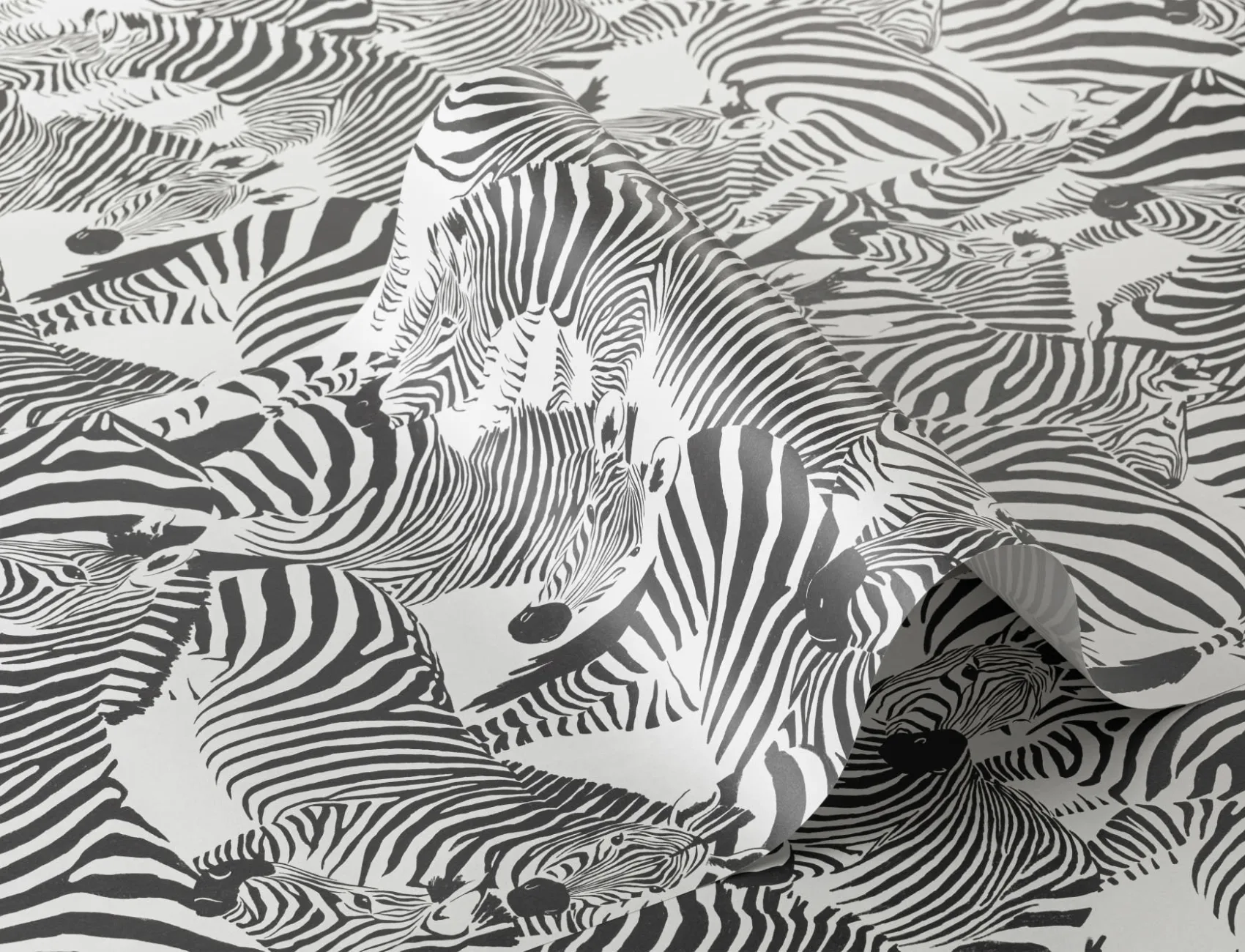 Zwart Wit Zebra Dieren Modern Herhaal Patroon Behang