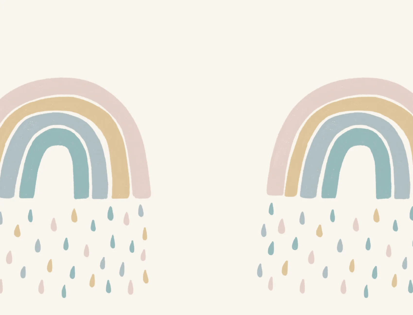 Pastel Rainbow Raindrop Wallpaper