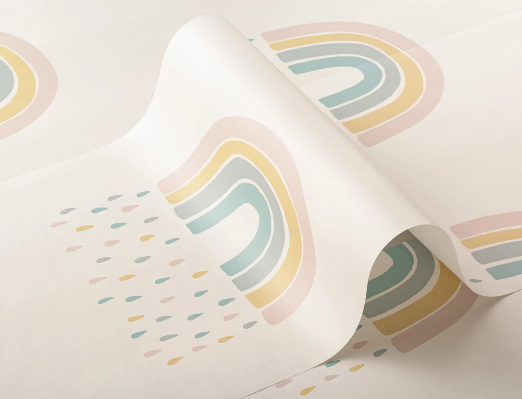 Pastel Rainbow Raindrop Wallpaper