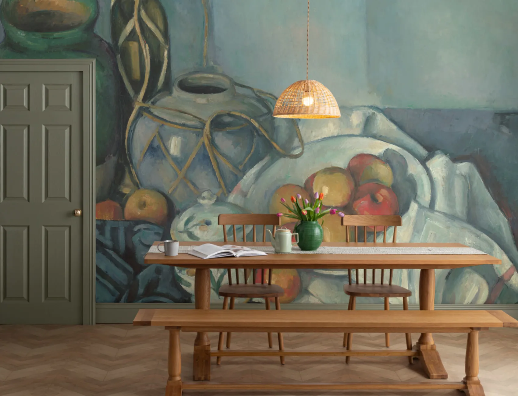 Still Life With Apples by Cezanne Wallpaper Mural
