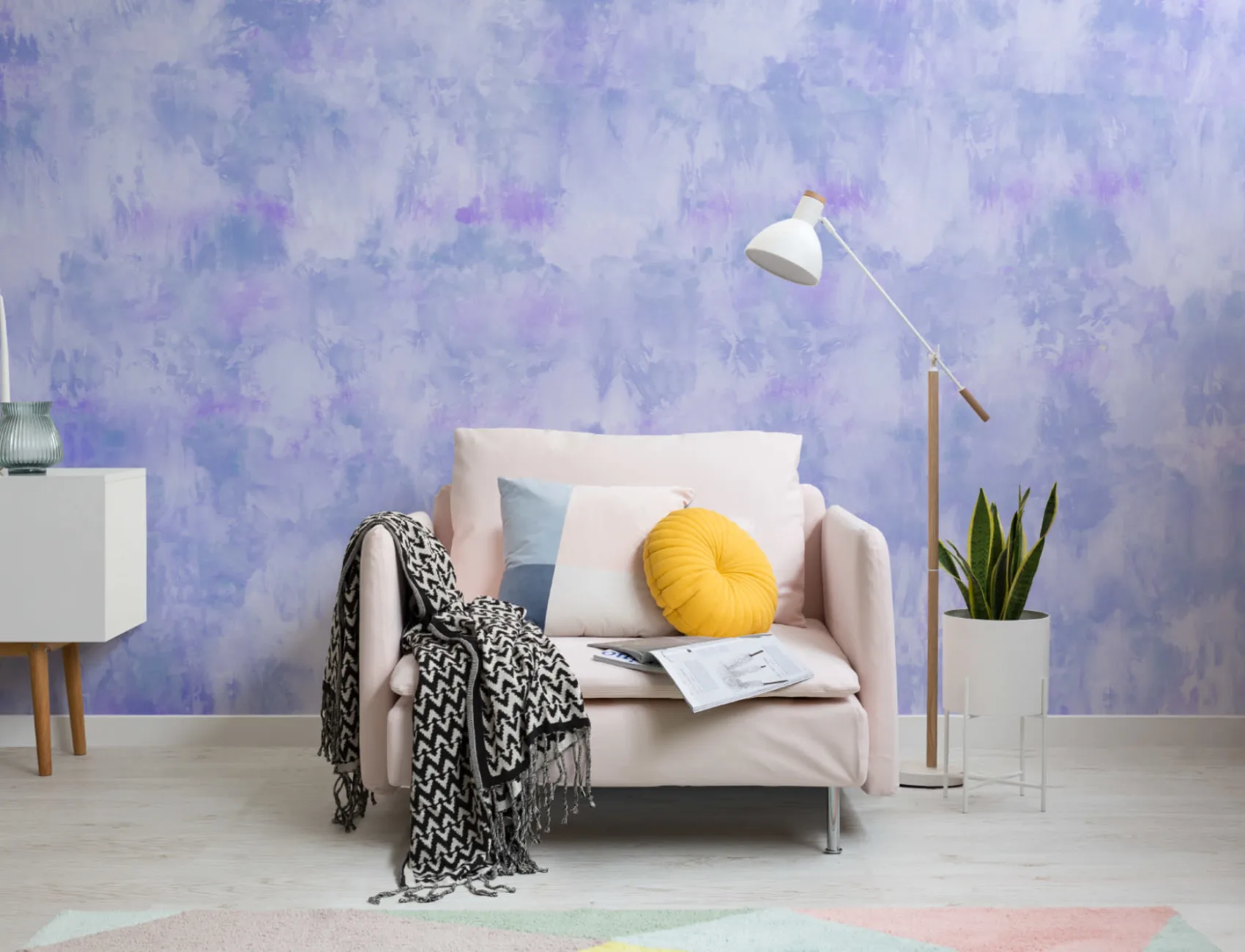 Cool Purple Tie Dye Wallpaper Mural